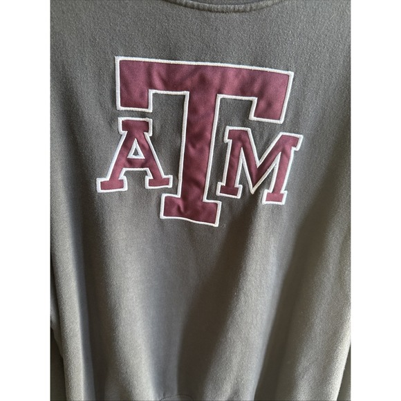 Colosseum Texas A&M Mens Size 2XL Heavy Vintage Multi Patch Sweatshirt Gray - Picture 2 of 9